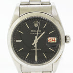 1956 Vintage Rolex Oysterdate Precision Steel Swiss Black Manual 34mm Watch 6494