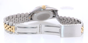 VTG Rolex DateJust 1601 Grey Pie Pan Dial Two Tone Gold Steel Jubilee Watch