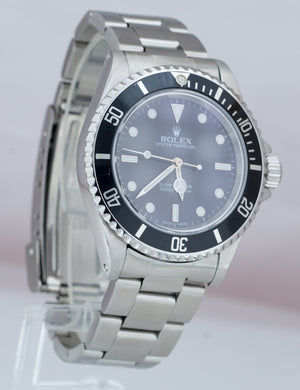 2002 MINT Rolex Submariner No-Date 14060M Stainless F Black Dive 40mm Watch