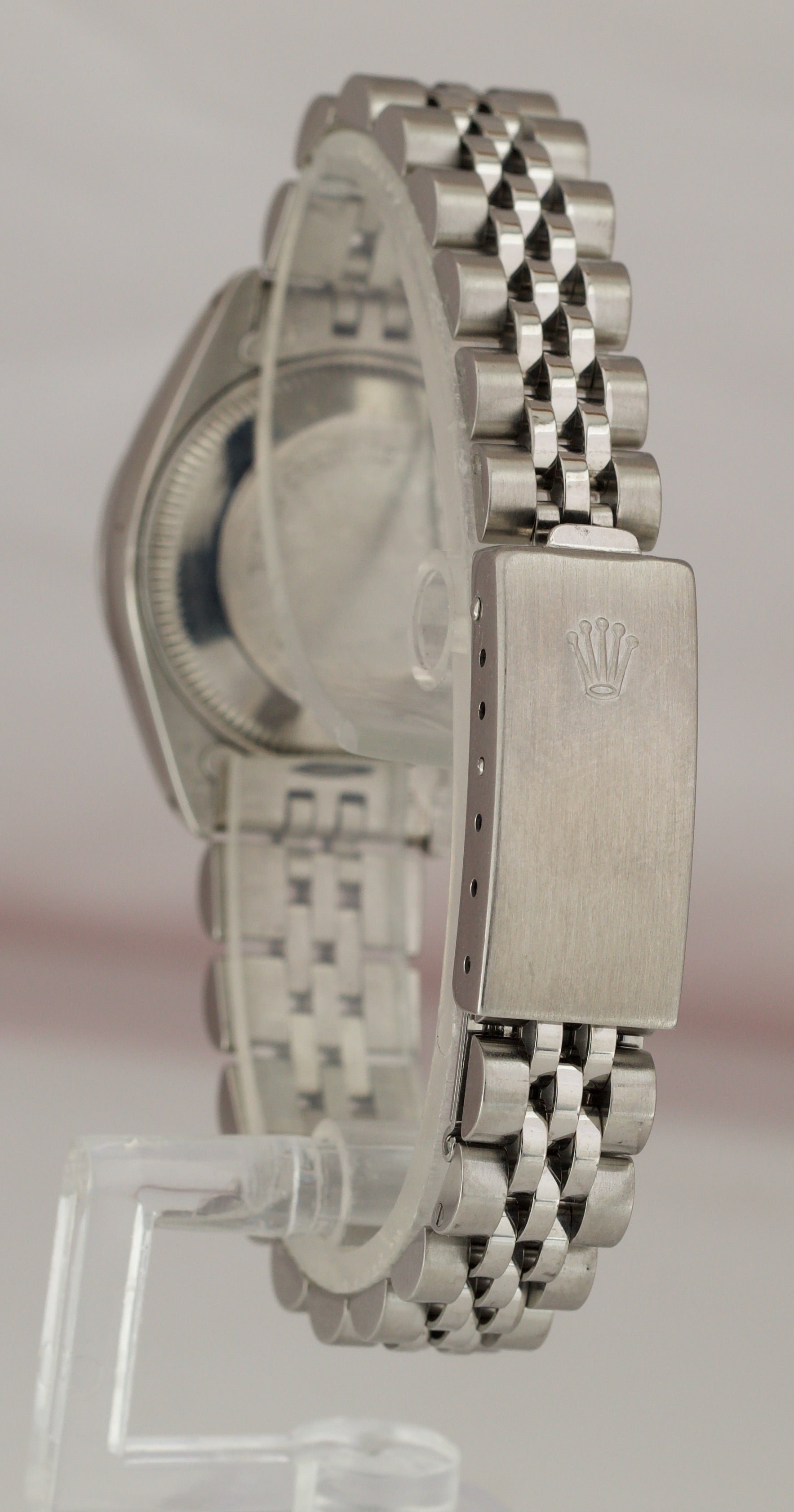 Ladies Rolex Date Silver Stick 26mm Stainless Steel Watch Swiss DateJust 6916