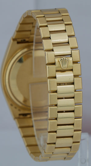 Rolex OysterQuartz Day-Date President Gold 36mm Champagne Quartz Watch 19018
