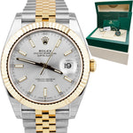 NEW STICKERED 2022 Rolex Datejust 41mm Silver Two-Tone Gold Jubilee Watch 126333
