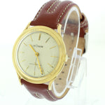 1950's Vintage LeCoultre 14k Yellow Gold Champagne Face Watch
