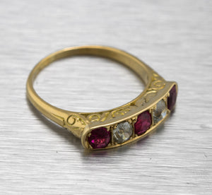Ladies Vintage 14K Yellow Gold 0.62ctw Pink Sapphire Diamond Filigree Ring