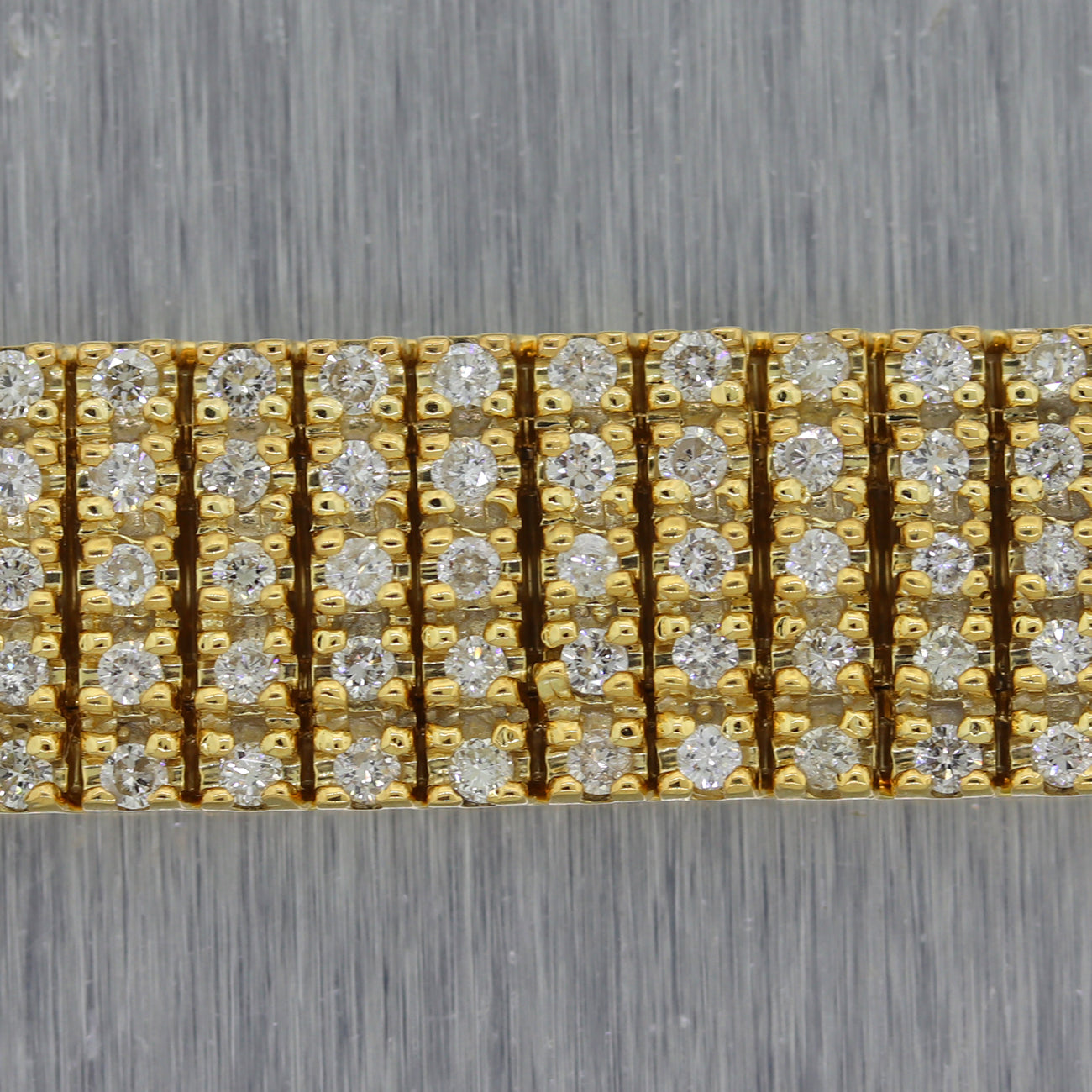 Modern 14k Yellow Gold 3.50ctw Multi Diamond Bracelet