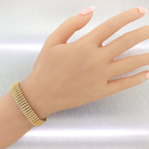 Modern 14k Yellow Gold 3.50ctw Multi Diamond Bracelet