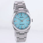 NEW SEPT 2022 PAPERS Rolex Oyster 126000 Perpetual 36mm TIFFANY BLUE Watch