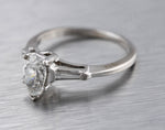 Ladies Estate 14K White Gold 0.71ct Pear Brilliant Cut Diamond Engagement Ring