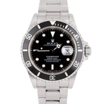 UNPOLISHED 1996 Rolex Submariner Date Stainless Steel 40mm Dive Watch 16610 B+P