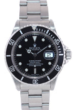 1999 Rolex Submariner Date 16610 Steel Black Dial 40mm Oyster Dive Watch Box