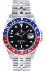 2005 Jubilee Band Rolex GMT-Master Pepsi Blue Red Steel 40mm Watch 16710 Box