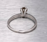 Ladies Vintage Estate 14K White Gold 0.10ct Diamond Solitaire Engagement Ring