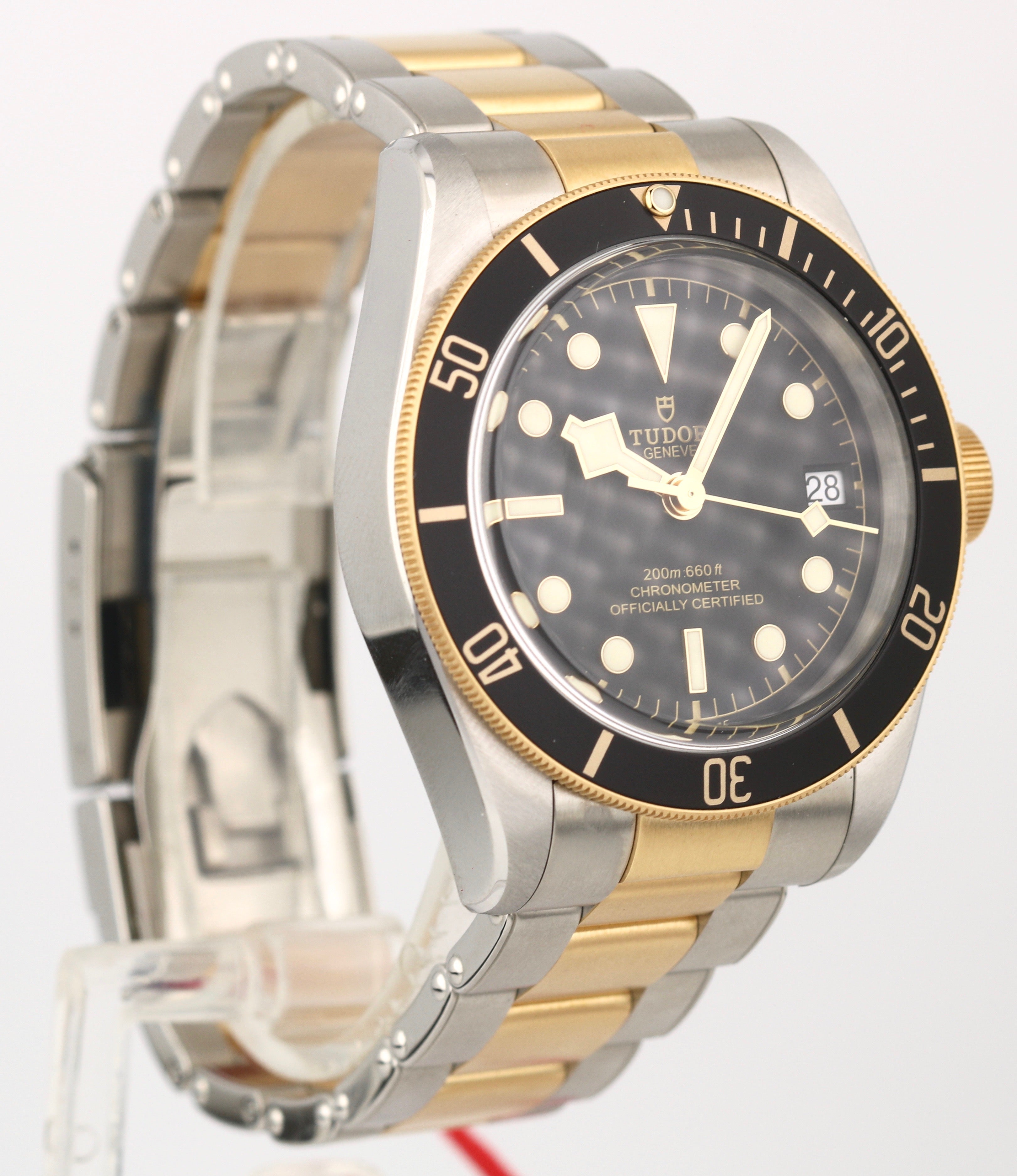 NEW 2021 Tudor Black Bay Heritage Two-Tone Stainless Black 41mm Watch 79733