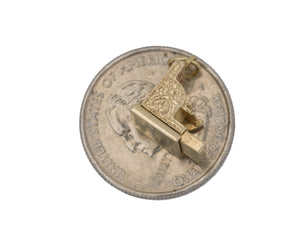 Antique Vintage Estate 14k Yellow Gold Articulated Cash Register Charm Pendant