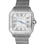NEW Stickered Cartier Santos 42mm Automatic Stainless White 4072 Watch WSSA0018