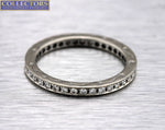 Ladies 14K White Gold 0.37ctw Diamond Eternity 2mm Wedding Band Stackable Ring