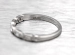 Lovely Ladies Estate Platinum 0.20ctw Diamond Dainty Stackable Ring