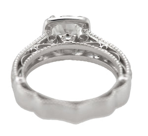 Verragio 18K White Gold 1.24CT I SI1 Round Brilliant Diamond Engagement Ring GIA