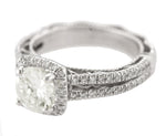 Verragio 18K White Gold 1.24CT I SI1 Round Brilliant Diamond Engagement Ring GIA