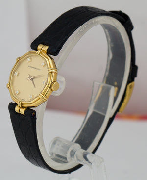 Vintage 1960s Ladies Audemars Piguet 18K Yellow Gold 22mm Diamond Dress Watch