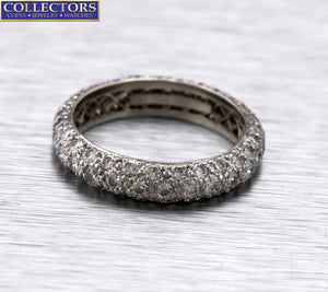 Ladies Tiffany & Co. 950 Platinum 2.66ctw Diamond Eternity Wedding Band Ring