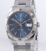 PAPERS Rolex DateJust 116264 Turn-O-Graph Thunderbird Steel Blue gold Watch