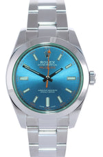 2021 NEW PAPERS Rolex Milgauss Blue Anniversary Green 116400GV Steel Watch Box