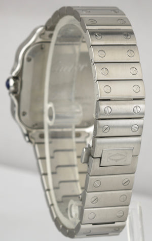 2022 Cartier Santos Mid-Size 35mm Stainless White Roman WSSA0029 4075 Auto Watch