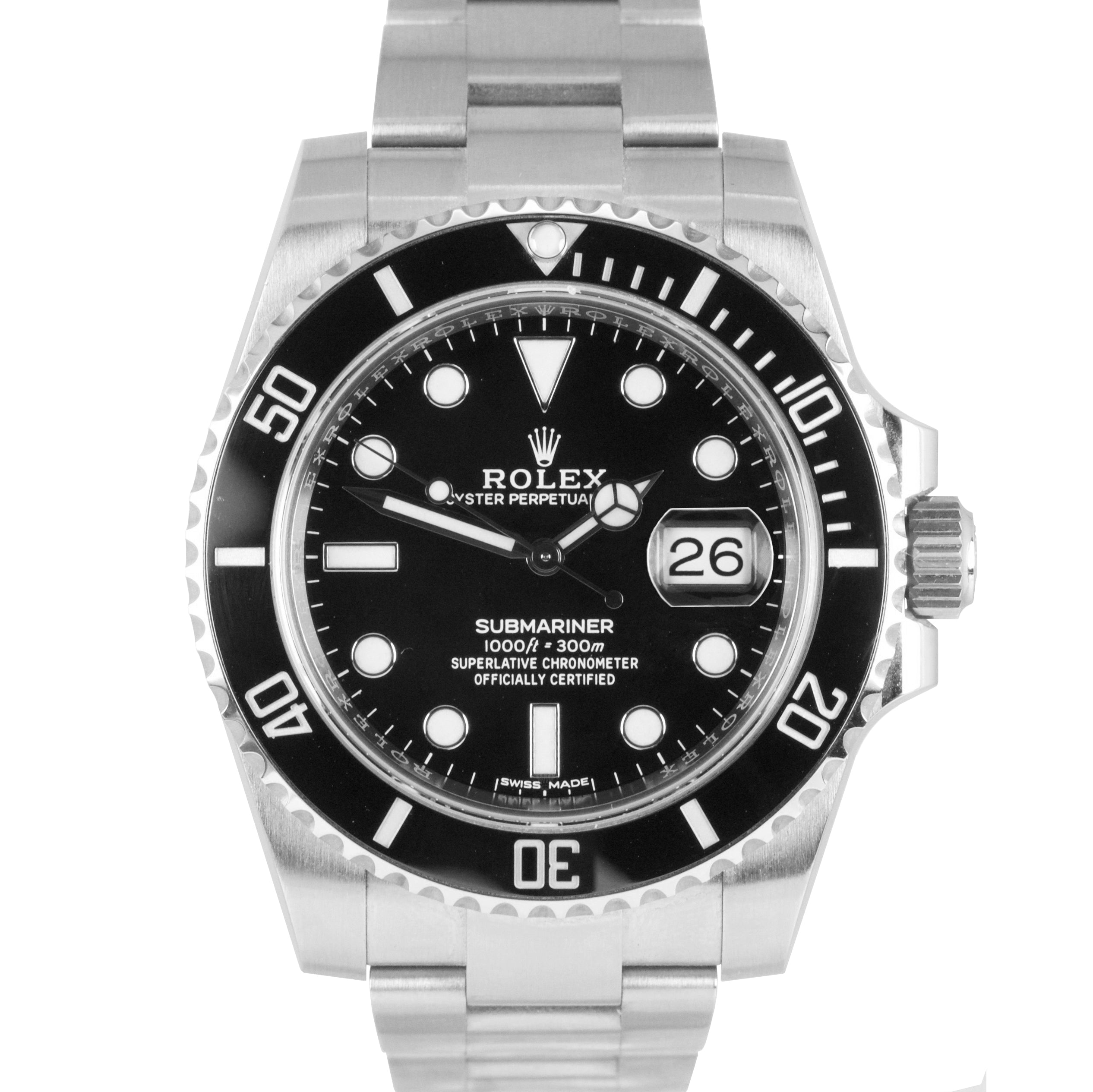2016 MINT Rolex Submariner Date 116610 LN Stainless Black Ceramic 40mm Watch