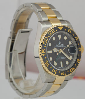 Rolex GMT-Master II Ceramic Black Two-Tone Stainless Date 40mm Watch 116713