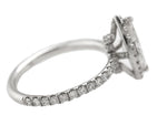 Platinum 1.04 CT I-J SI1 Marquise Brilliant Diamond Halo Engagement Ring EGL