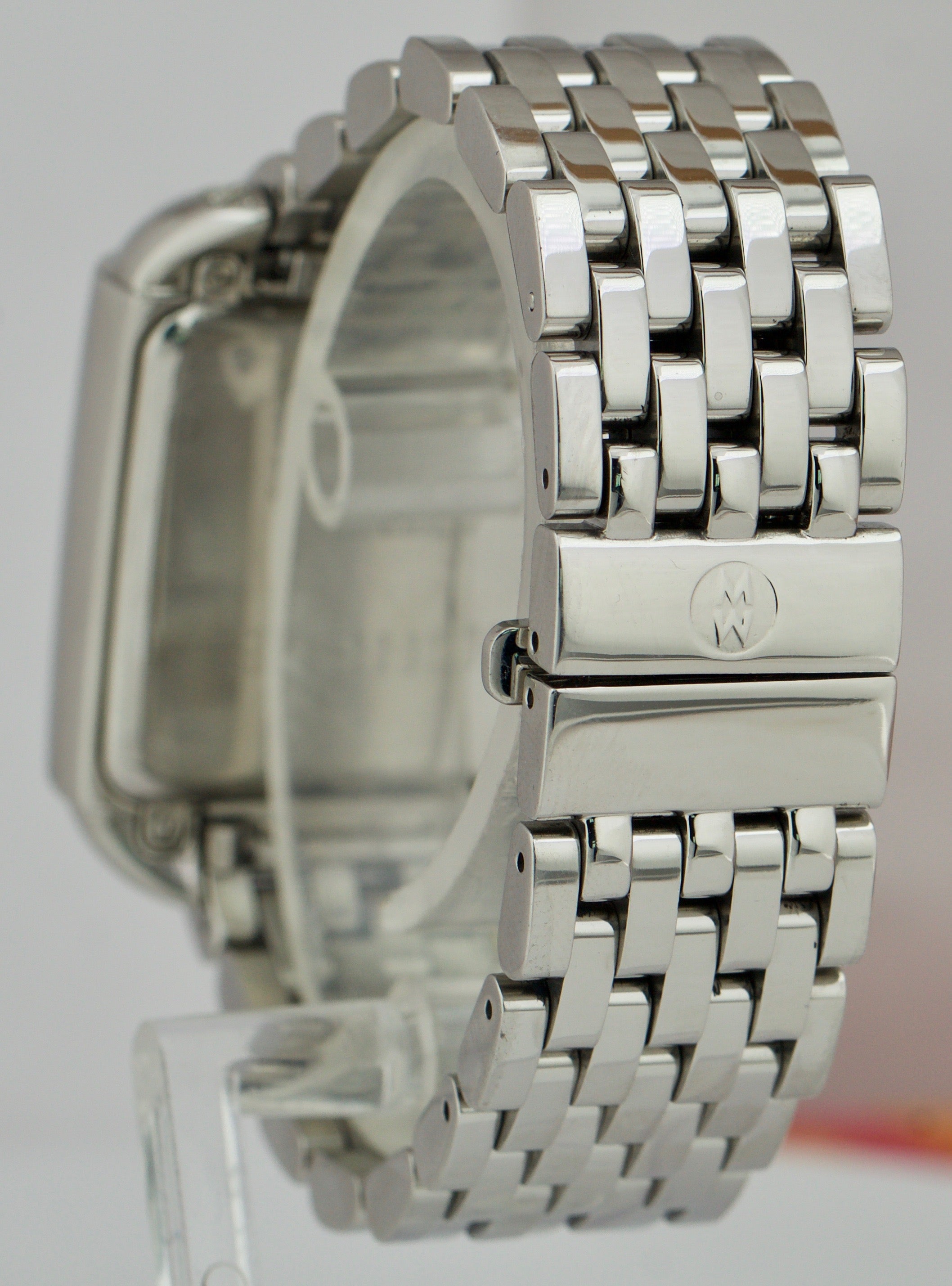 Ladies Michele Milou Diamond Stainless Steel Square Mother of Pearl MW15A01A2026