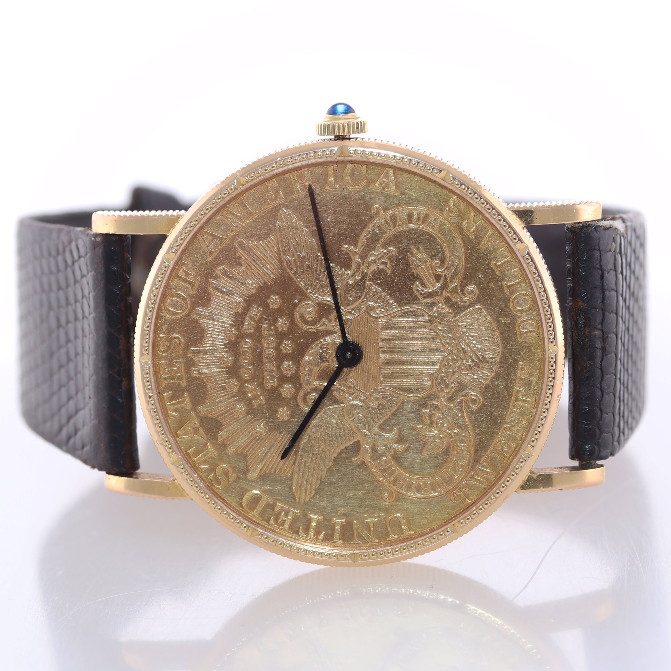 VTG Corum $20 American Eagle 22k Yellow Gold Coin 18k 35mm Manual Wind Watch