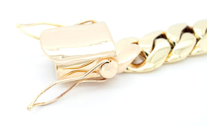 Men's Solid 14K Yellow Gold Cuban Link Chain Bracelet 7.50" | 17mm | 192.2 grams