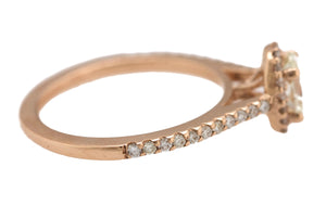 Ladies 14K Rose Gold 0.72 CT K-L SI1 Oval Brilliant Diamond Engagement Ring EGL