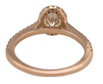 Ladies 14K Rose Gold 0.72 CT K-L SI1 Oval Brilliant Diamond Engagement Ring EGL