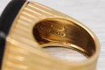 Ladies La Nouvelle Bague 750 18K Yellow Gold 0.48ctw Diamond Enamel Ring
