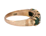 Ladies Vintage Estate 18K Yellow Gold 0.62ctw Diamond Emerald Gemstone Ring