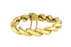 Women's Tiffany & Co. 18K Yellow Gold San Marco Fluted Macaroni Link Bracelet