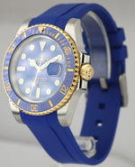 Rolex Submariner Date 40mm Ceramic Two-Tone Gold Blue Watch 116613 LB