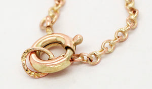 Victorian 1ctw Rose Cut Diamond Filigree Pendant 18" Necklace - 14k Yellow Gold