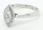 Vintage 0.60ctw Diamond Marquise Cocktail Ring in 14k White Gold | Size 8