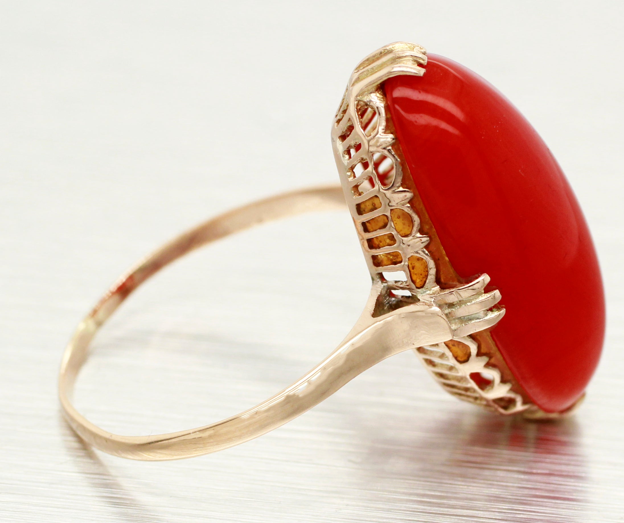 Red Coral Ring | Rebekajewelry
