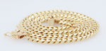 Men's Modern 14k Solid Yellow Gold Cuban Link Chain Necklace 22" - 86.2 g - 7mm