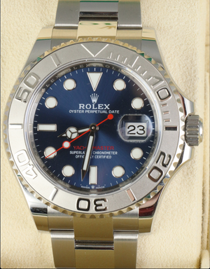 NEW FEB 2021 Rolex Yacht-Master 40mm Blue 126622 Stainless Platinum Oyster Watch