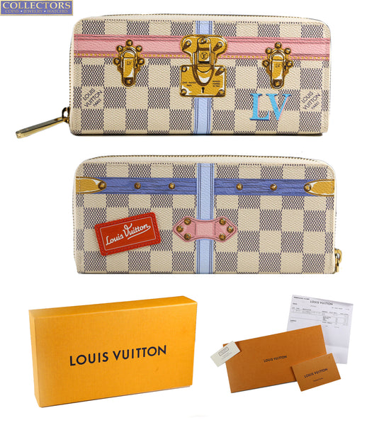 Louis Vuitton Damier Azur Summer Trunks Clemence Wallet