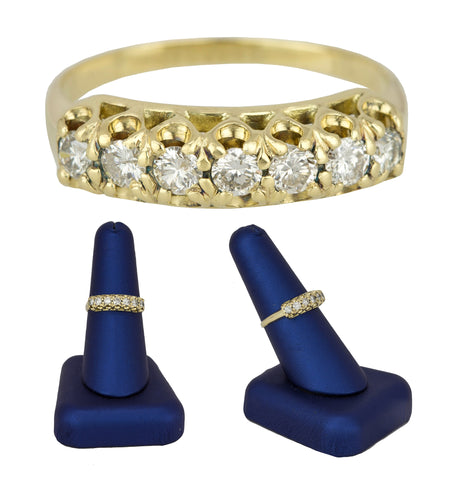 Women's Vintage Estate 14K Yellow Gold 0.45ctw Diamond 6mm Wedding Band Ring