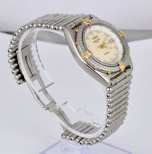 Breitling Wings MOP DIAMOND Two-Tone 18K Gold Stainless 32mm B67050 Quartz