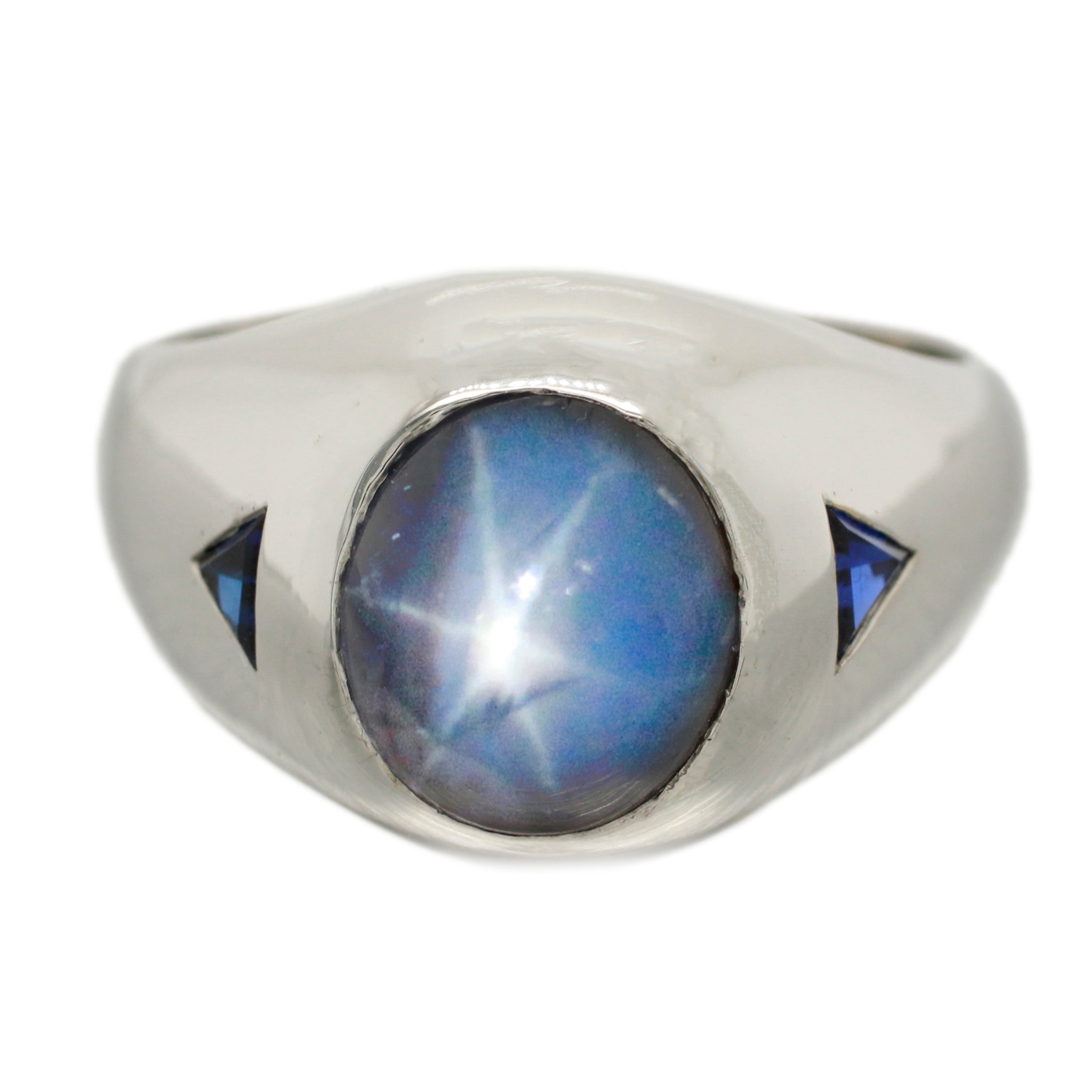 Buy Blue Star Sapphire Mens Ring 5.31 ctw 14K Two-Tone Gold Online | Arnold  Jewelers