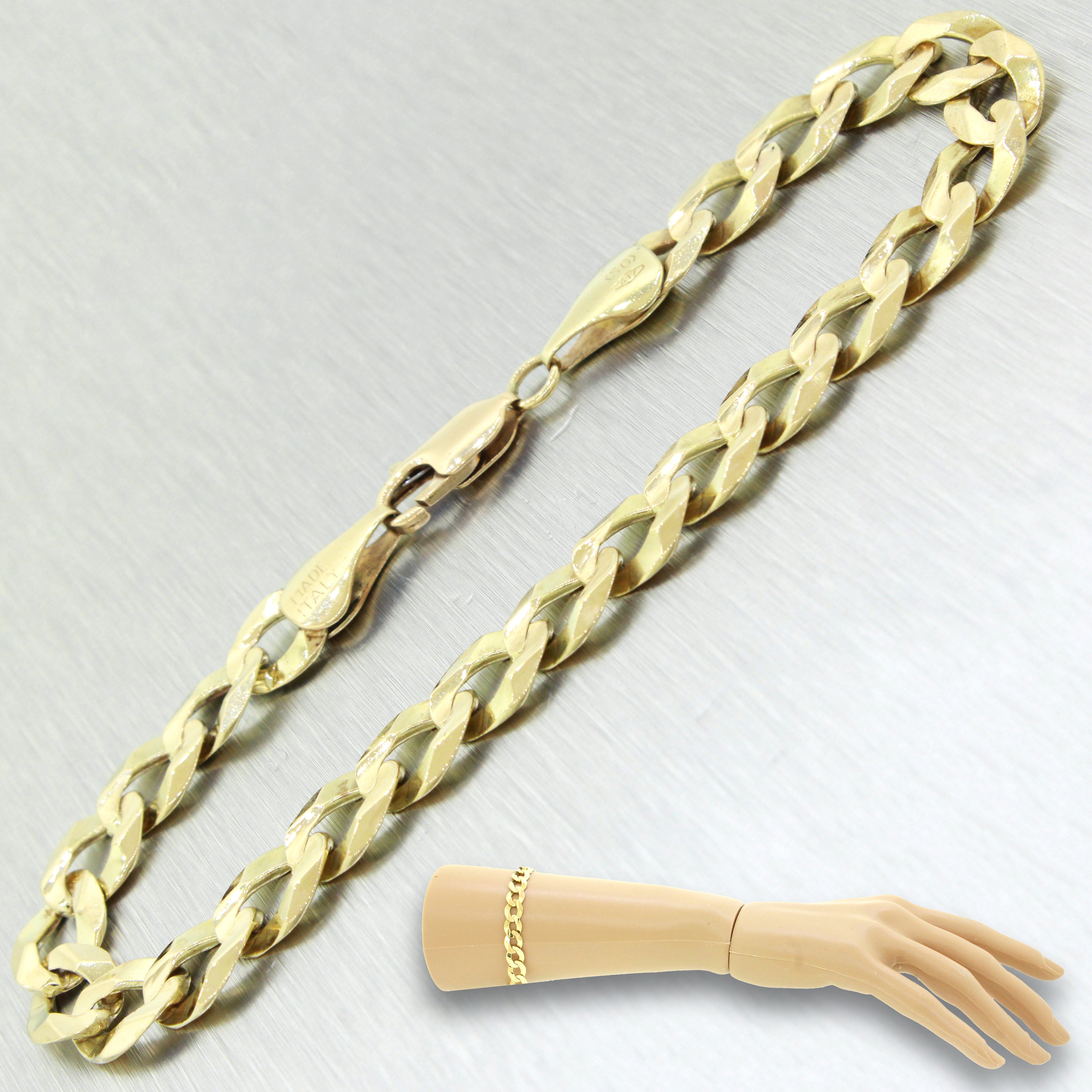 Chino link bracelet 10 mm link 10k gold – Samiejewelers